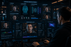 criação de deepfake utilizando inteligência artificial avançada
